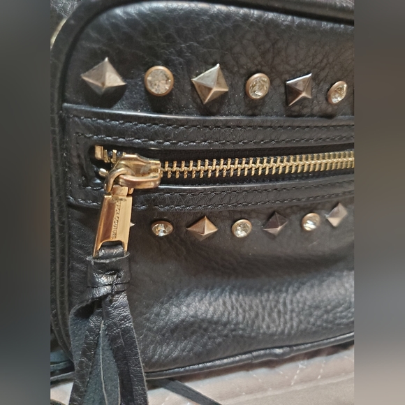 Juicy Couture Mini Bag Black Mini Studded Back Pack Y2K Faux Leather Fringe - Picture 6 of 8